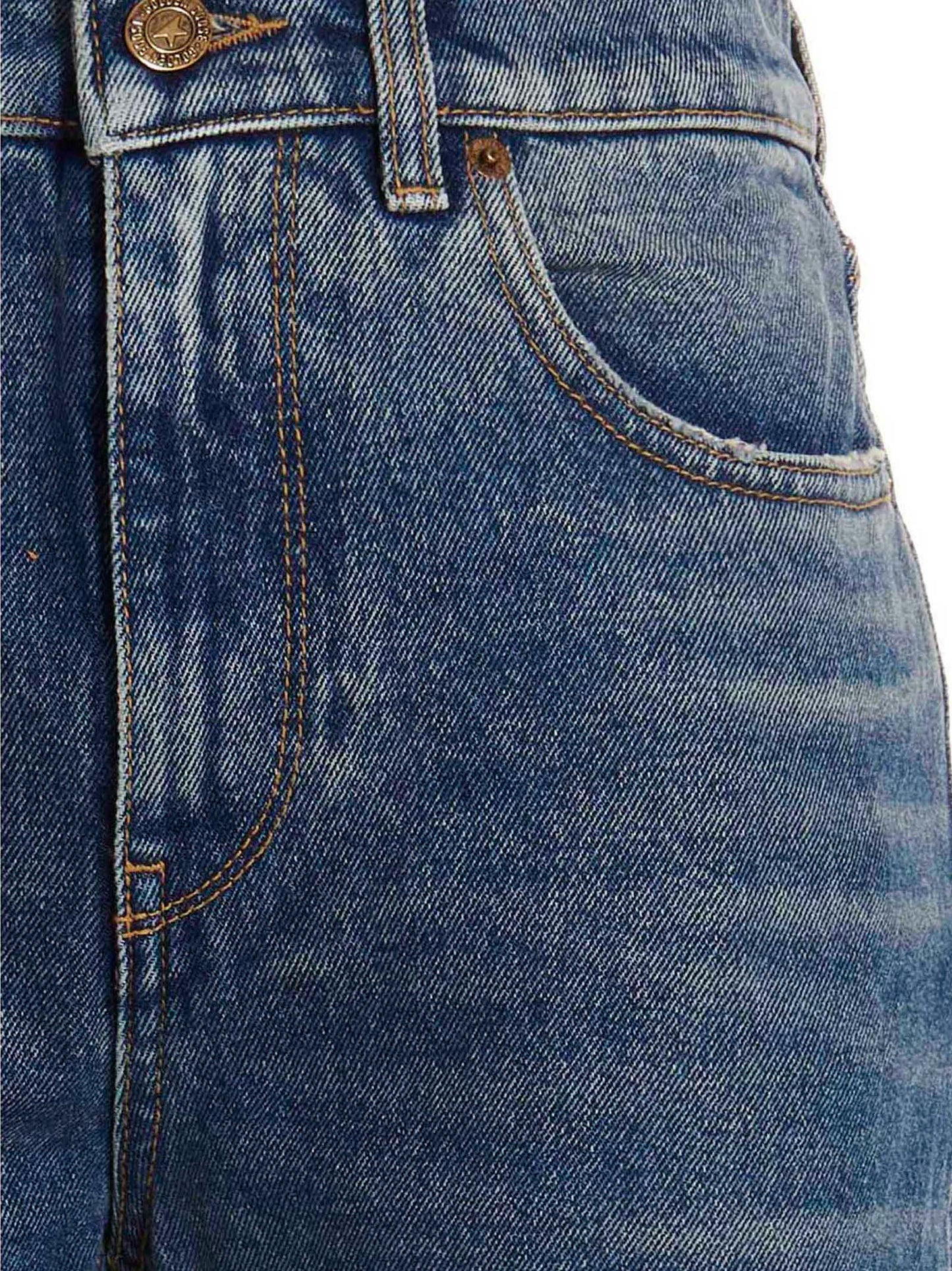 Golden Goose Blue Cotton Flared Jeans