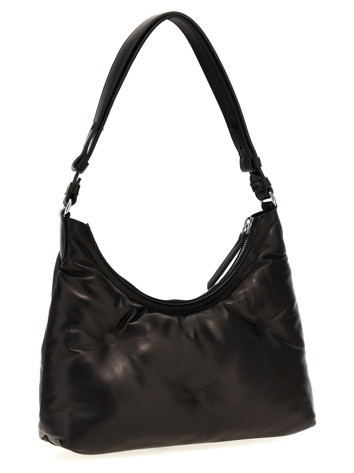 Maison Margiela Glam Slam Black Lamb Leather Shoulder Bag