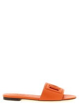 Dolce & Gabbana Bianca Orange Calfskin Slides for Women