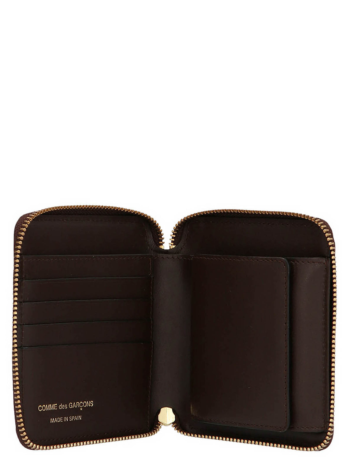 Portefeuille Comme Des Garçons en Cuir de Vachette Marron