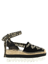 Sandales compensées multicolores en coton Stella McCartney