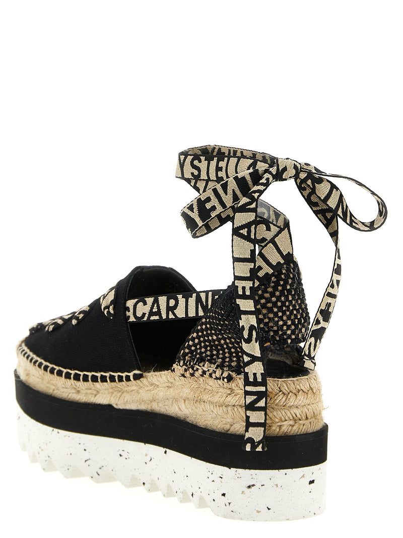Sandales compensées multicolores en coton Stella McCartney