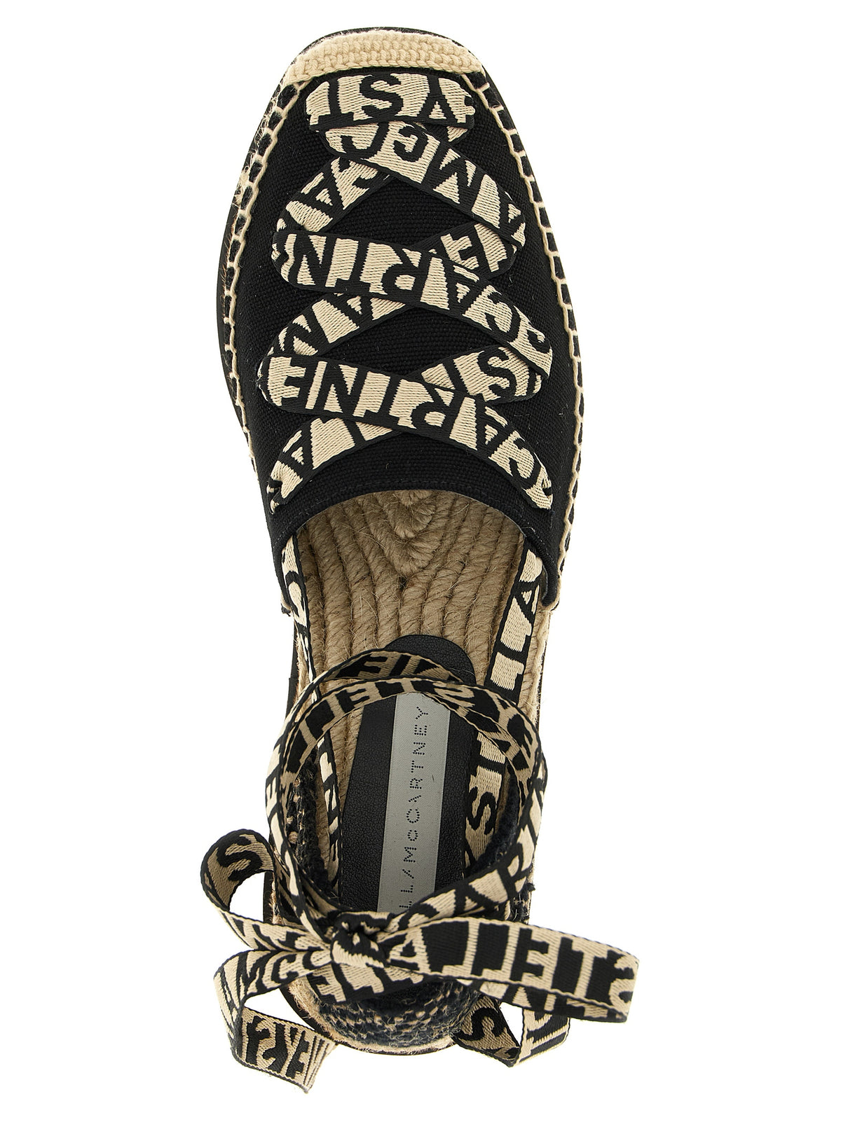 Sandales compensées multicolores en coton Stella McCartney
