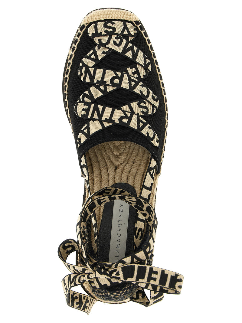 Sandales compensées multicolores en coton Stella McCartney