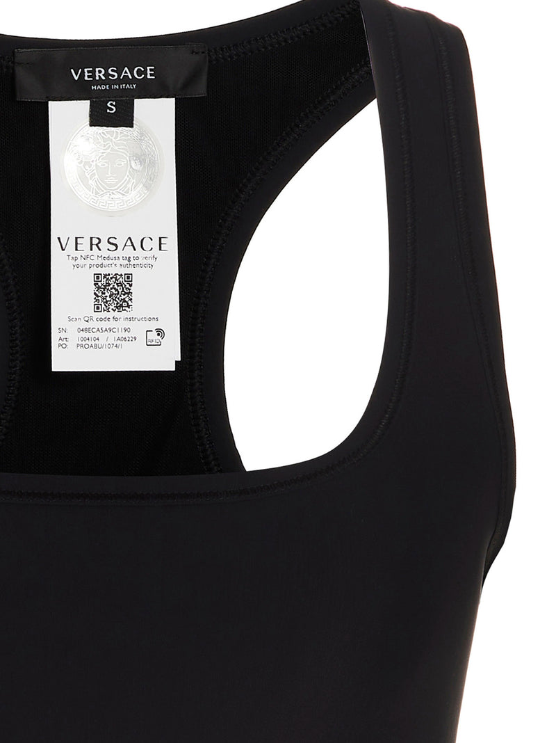 Versace Black Polyamide Medusa Sport Bra for Women