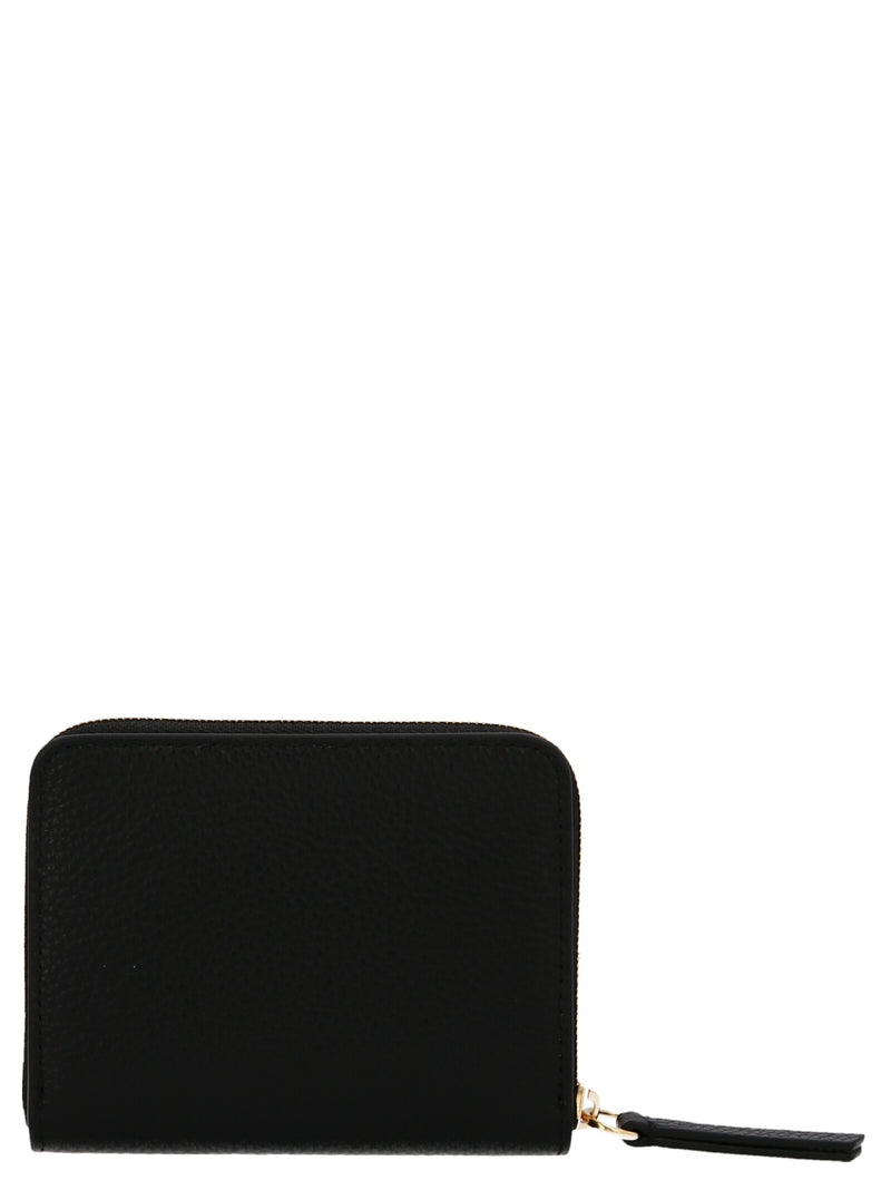 Porte-cartes en cuir de vachette noir Mulberry
