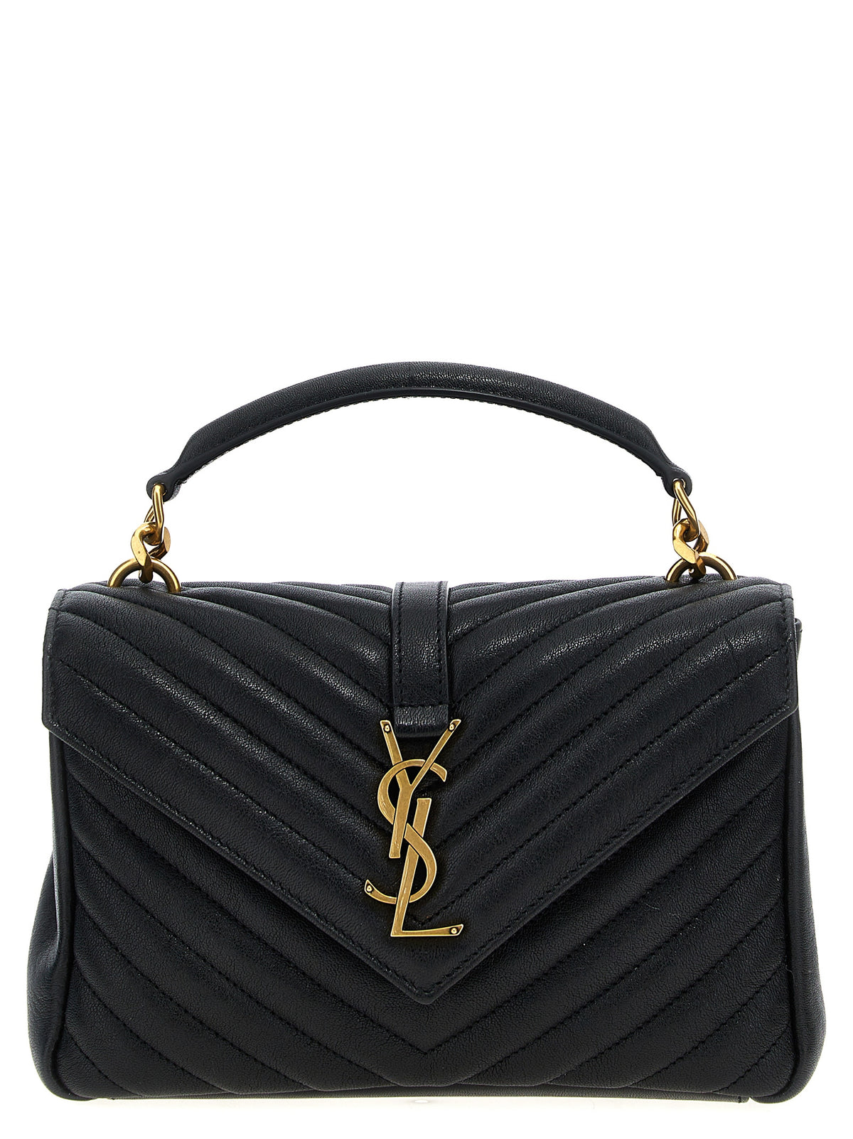 Sac bandoulière Saint Laurent en cuir de veau noir