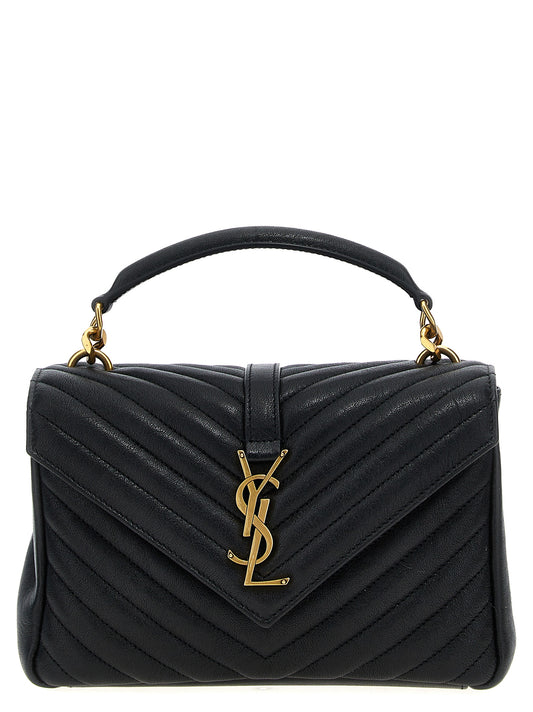 Sac bandoulière Saint Laurent en cuir de veau noir