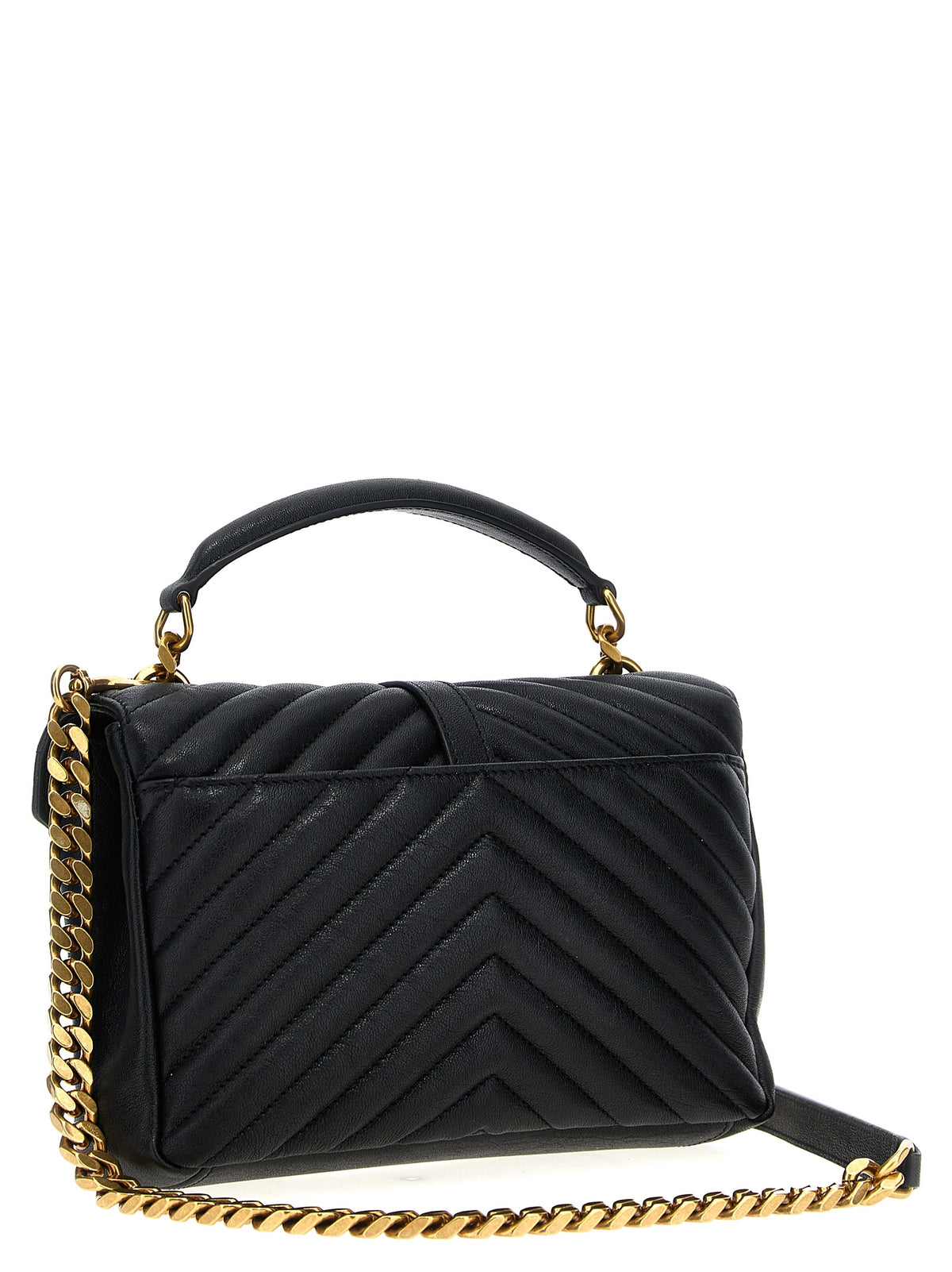 Sac bandoulière Saint Laurent en cuir de veau noir