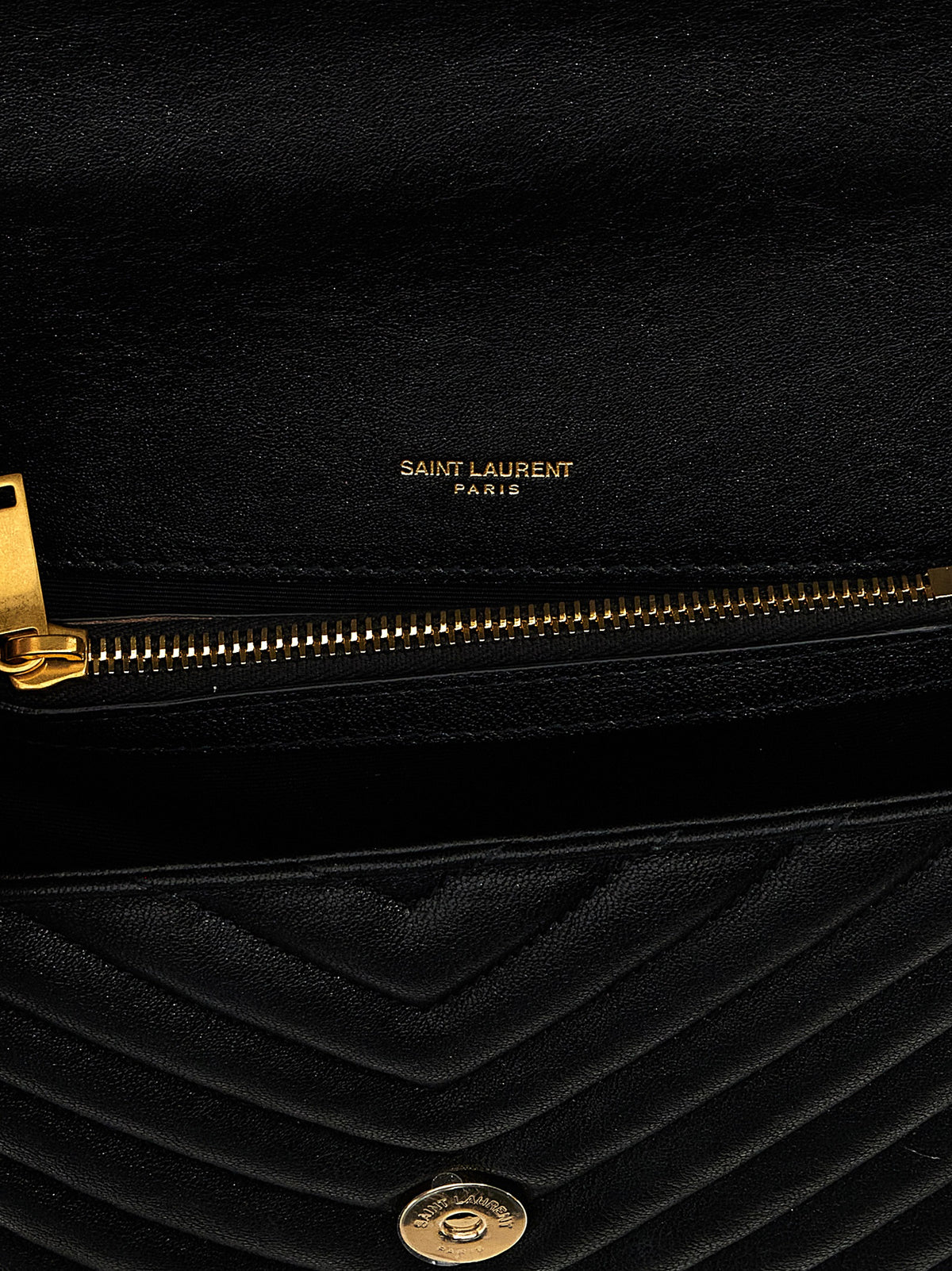 Sac bandoulière Saint Laurent en cuir de veau noir