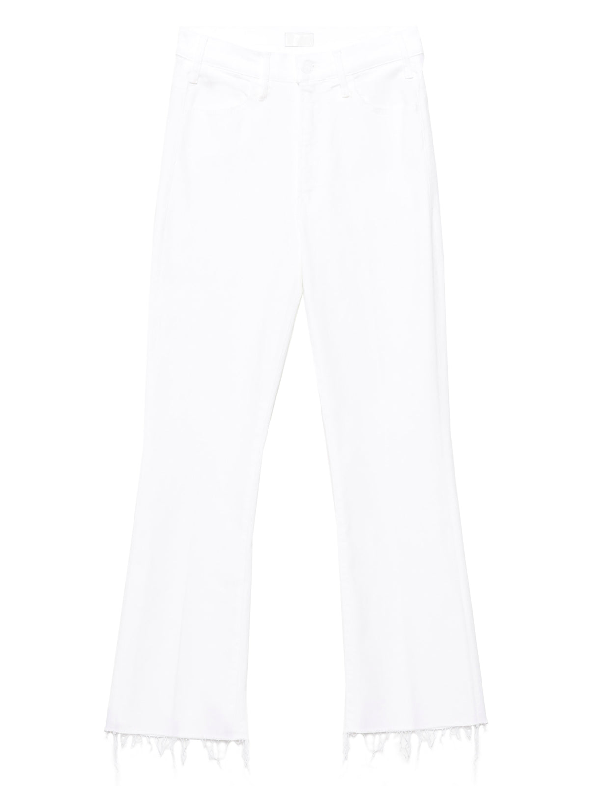 Jean flare Mother Denim en coton blanc