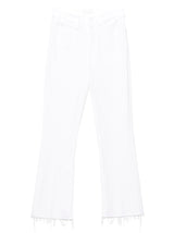 Jean flare Mother Denim en coton blanc