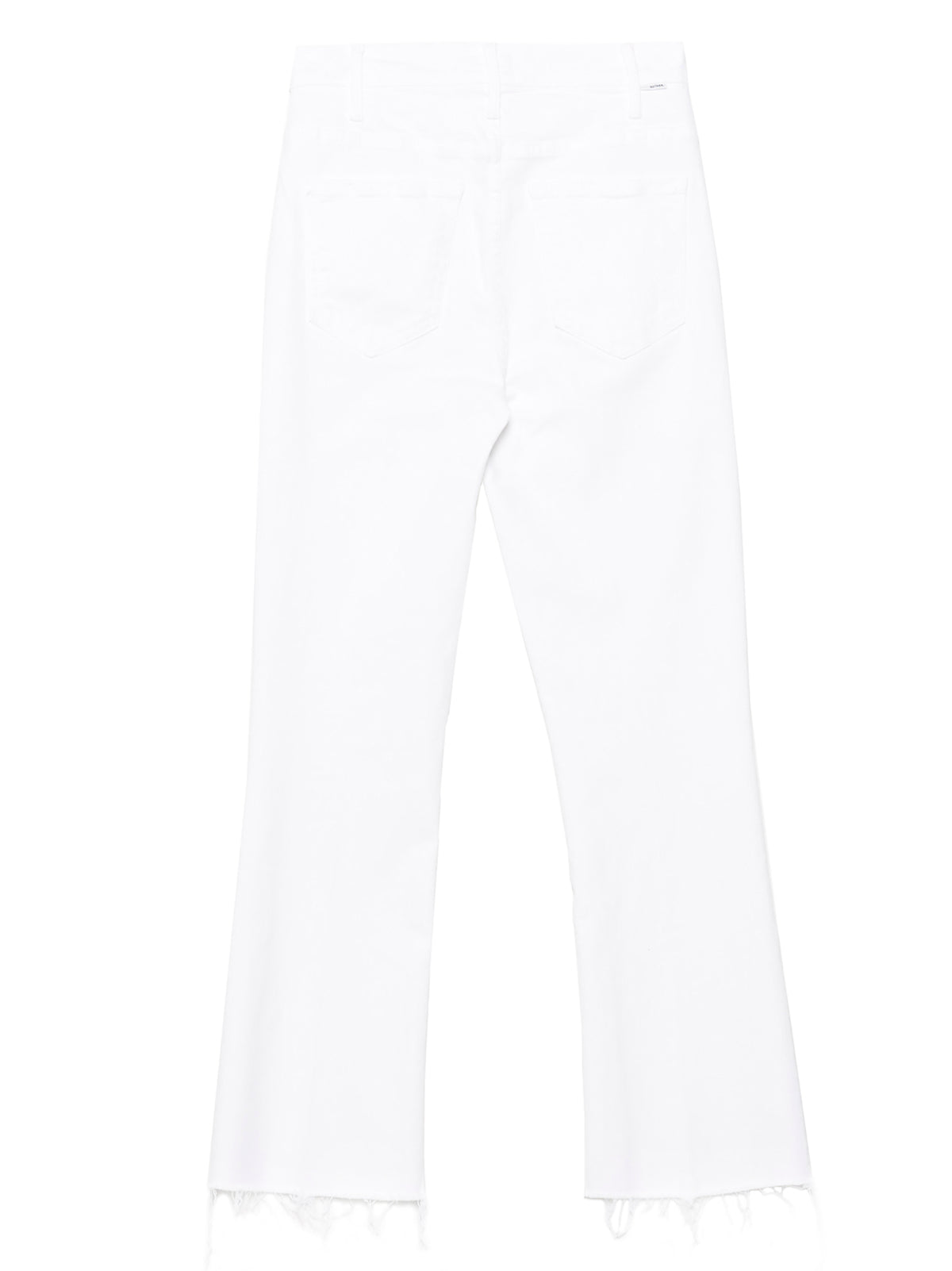 Jean flare Mother Denim en coton blanc