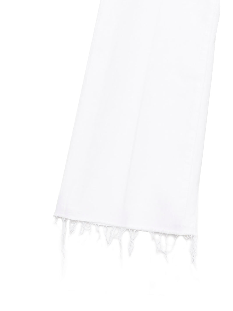 Jean flare Mother Denim en coton blanc