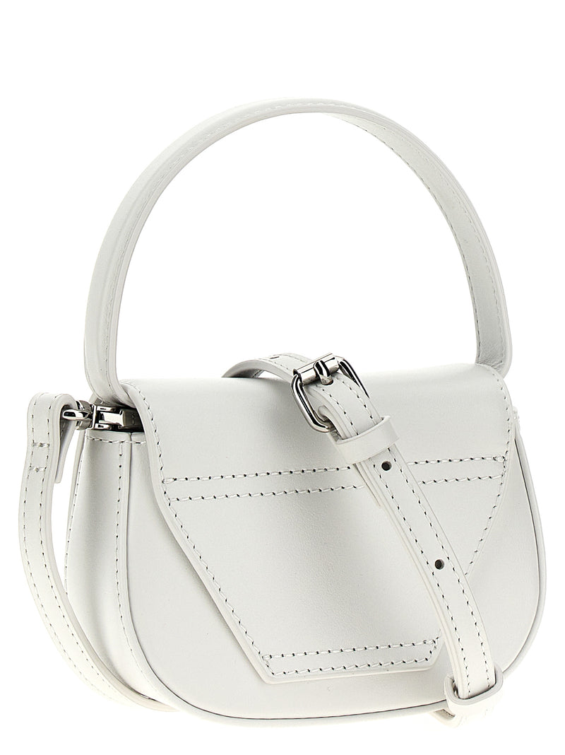 Sac à main en cuir de vachette blanc Diesel