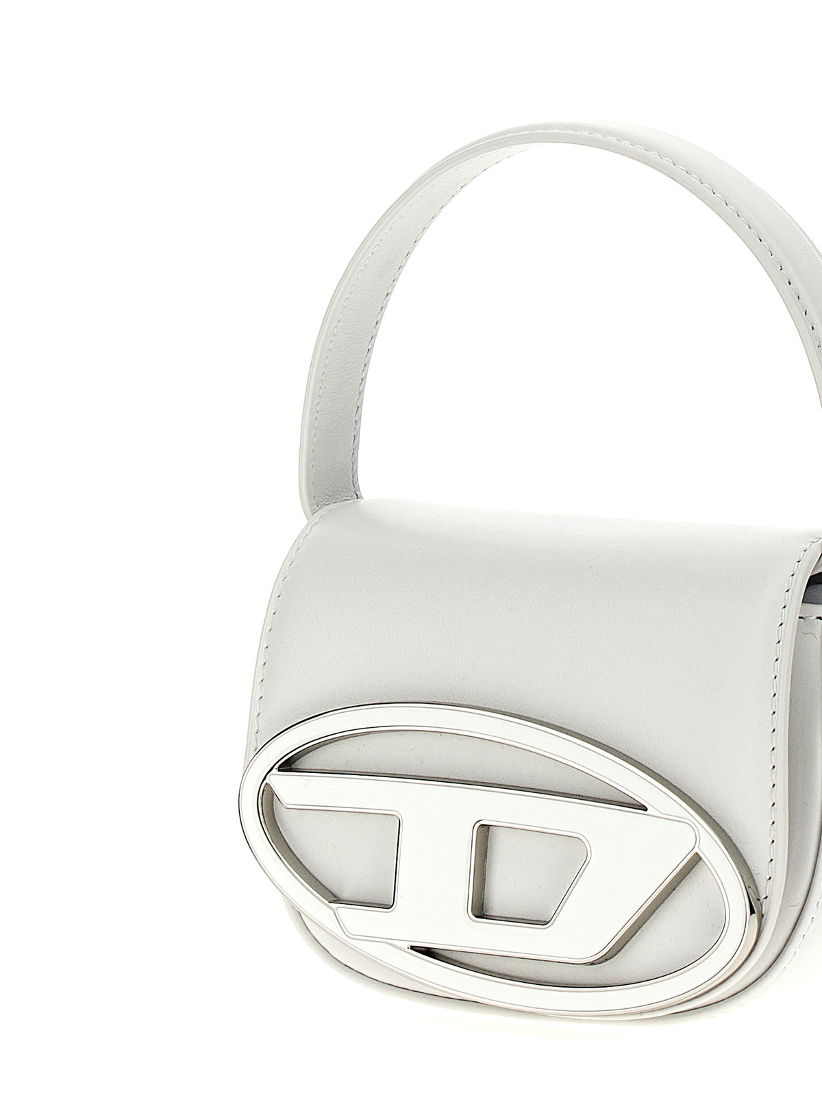 Sac à main en cuir de vachette blanc Diesel