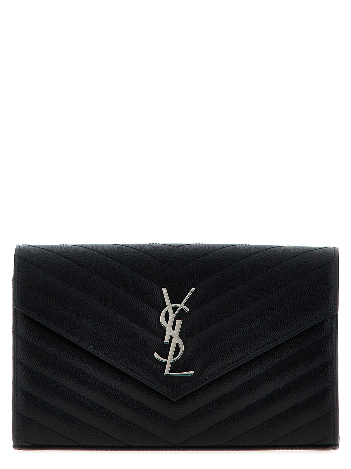Saint Laurent Cassandre Black Calfskin Clutch Bag