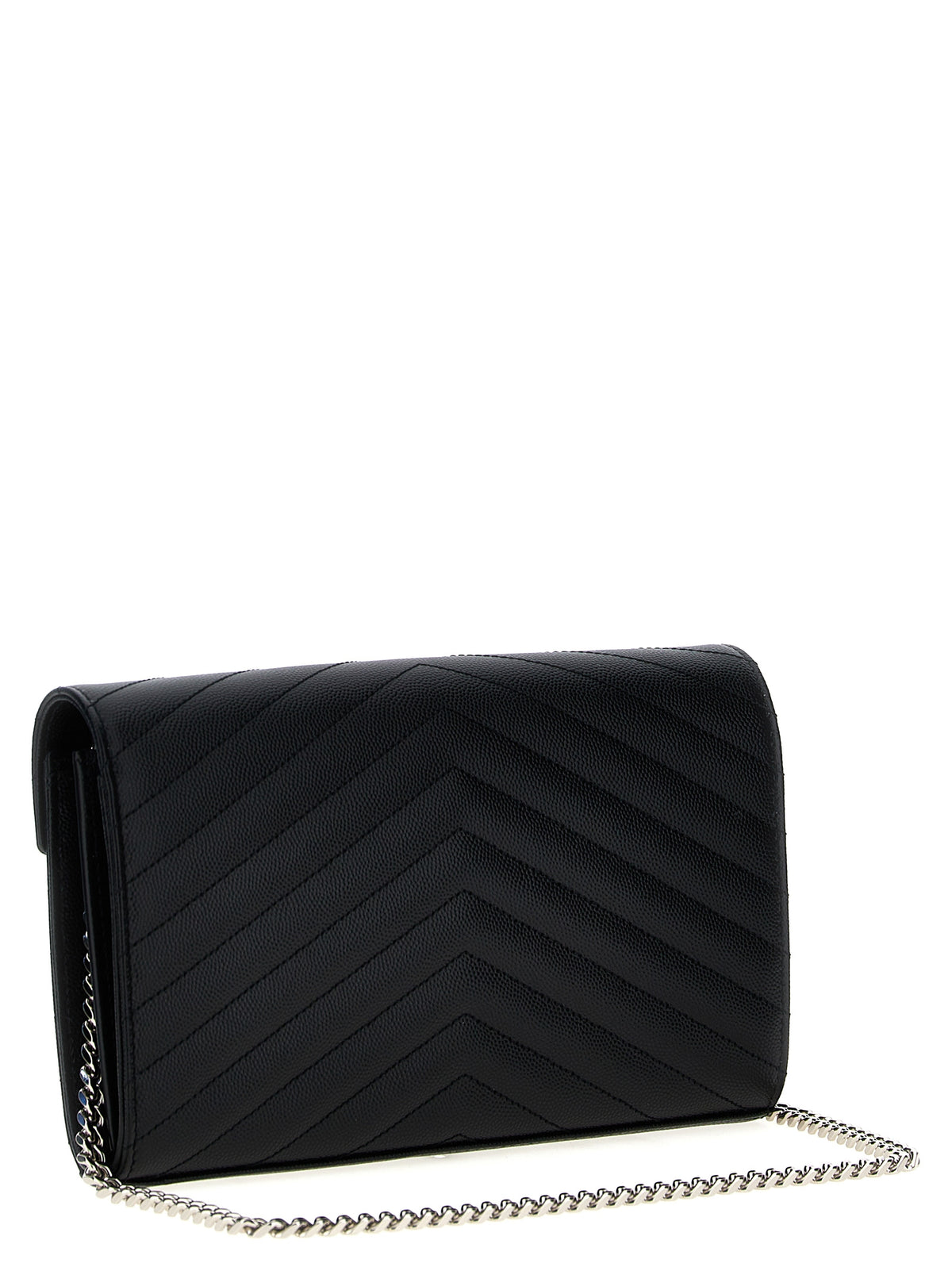 Saint Laurent Cassandre Black Calfskin Clutch Bag