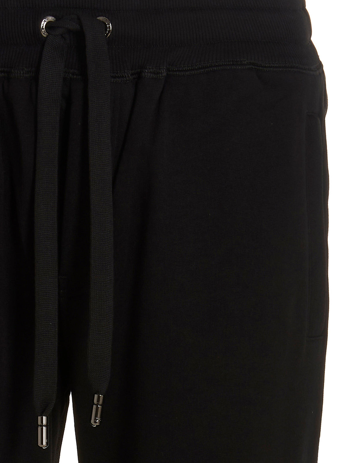 Dolce & Gabbana Black Cotton Joggers - DG Essential