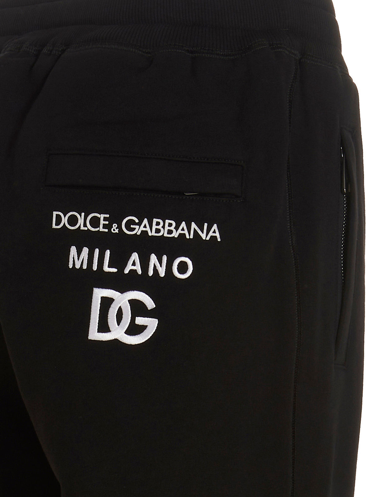 Dolce & Gabbana Black Cotton Joggers - DG Essential