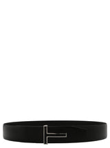 Tom Ford Black Calfskin Regular Belt - Luxurious Style