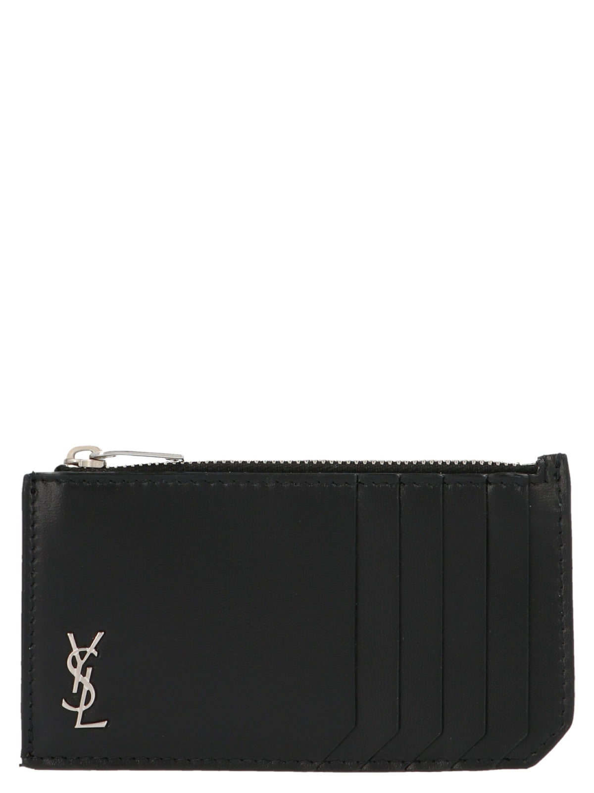 Saint Laurent Black Calfskin Cardholder