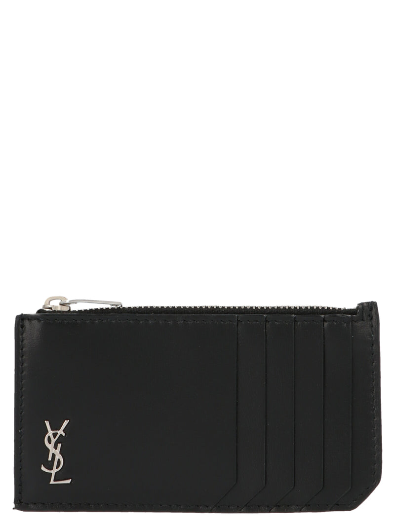 Saint Laurent Black Calfskin Cardholder