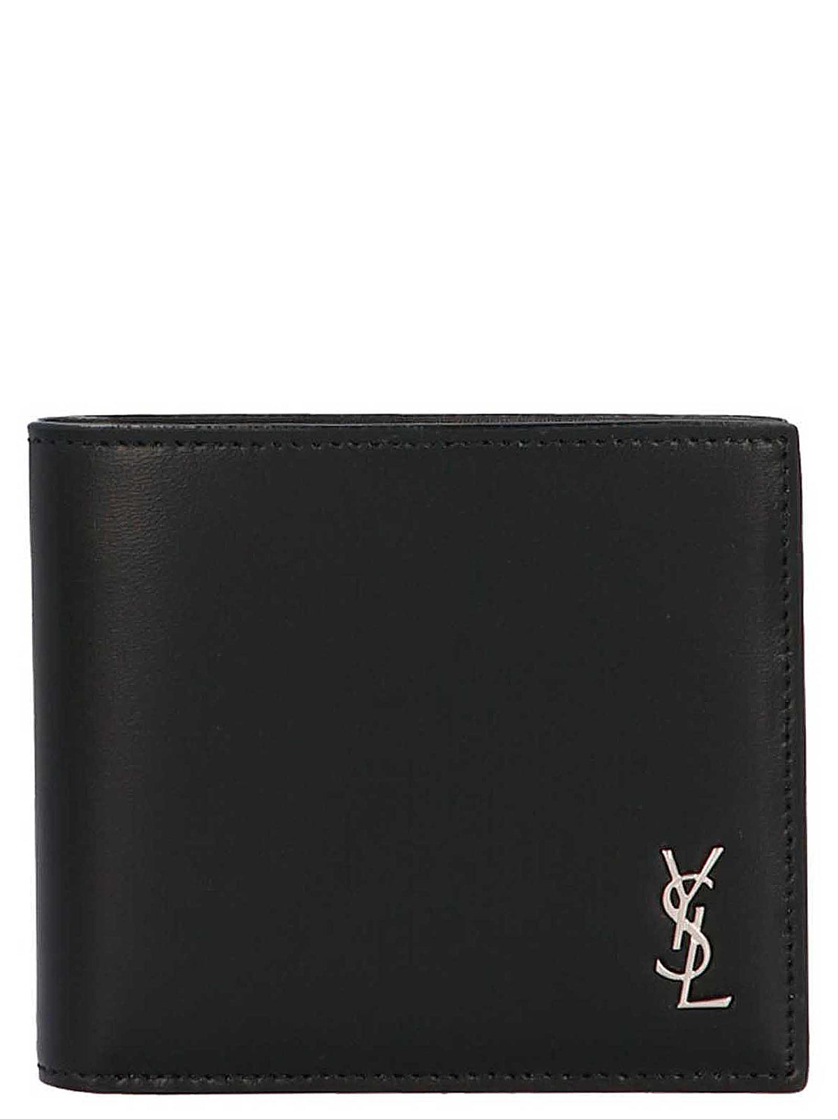 Saint Laurent Black Calfskin Wallet - East/West Design