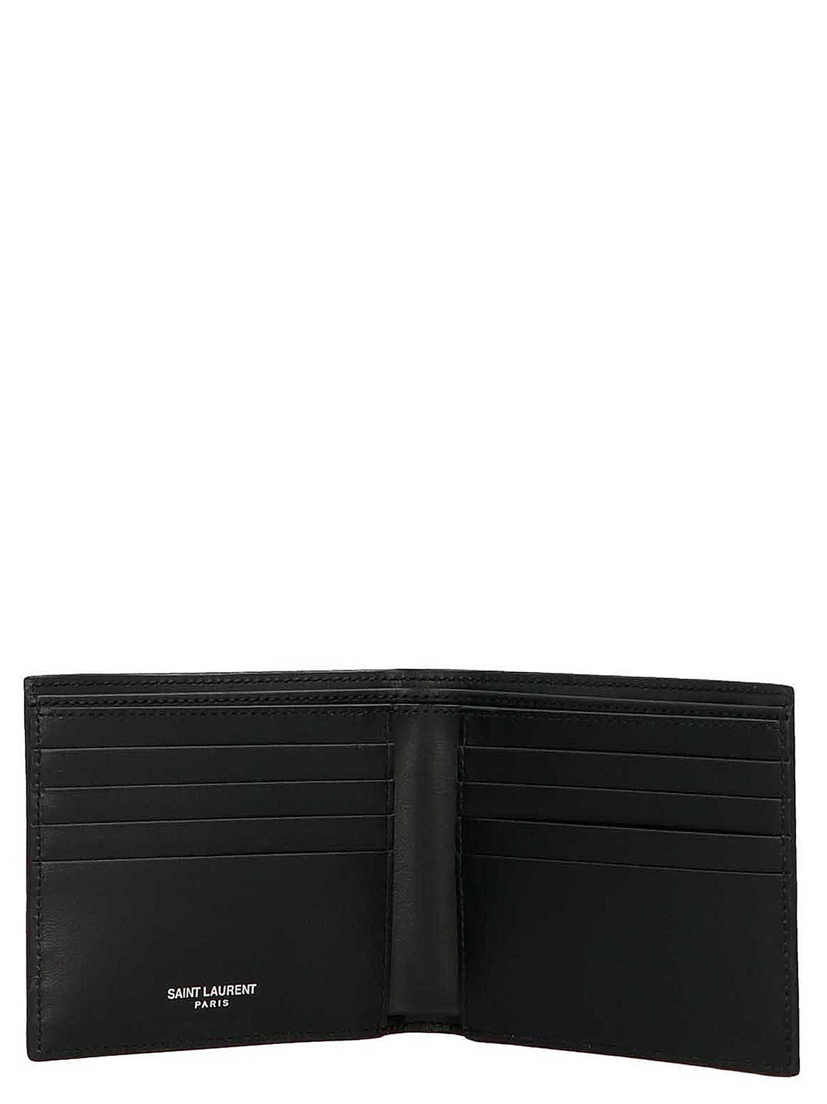Saint Laurent Black Calfskin Wallet - East/West Design