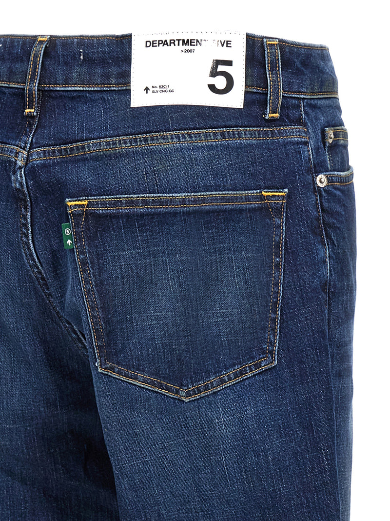 Department 5 Blue Cotton Straight-Leg Jeans