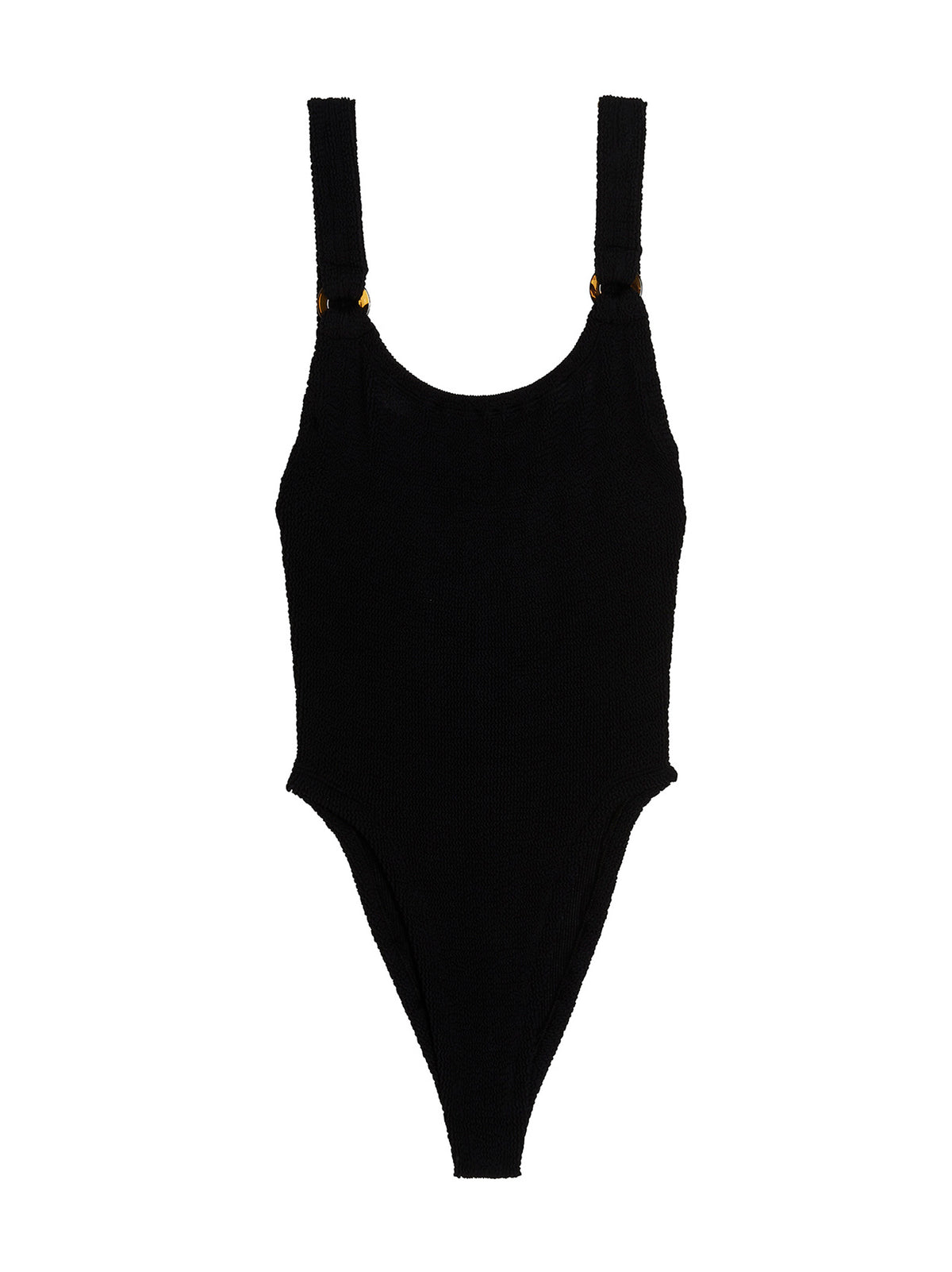 Maillot de bain une pièce noir en nylon Hunza G