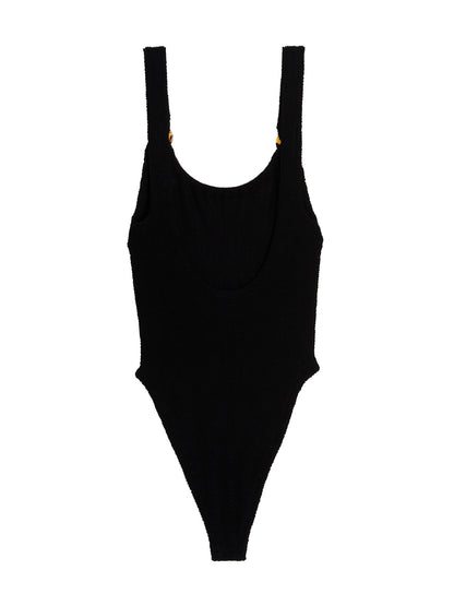 Hunza G Black Nylon One-Piece Swimsuit