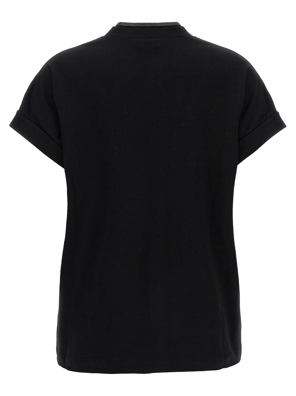 T-shirt en coton noir Brunello Cucinelli