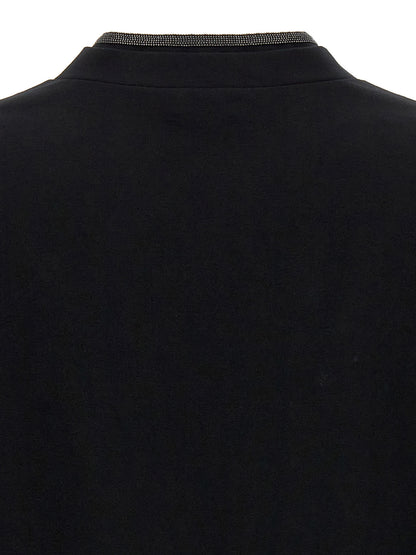 Brunello Cucinelli Black Cotton T-Shirt