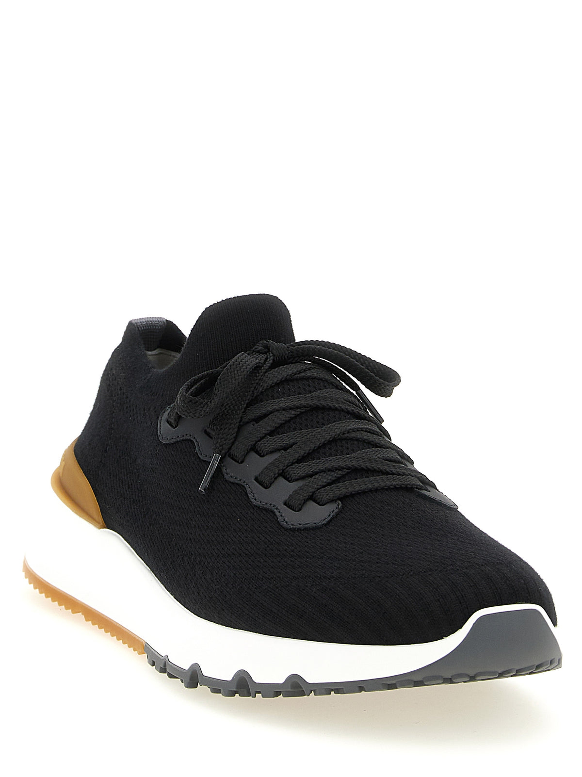 Brunello Cucinelli Black Running Sock Athletic Sneakers