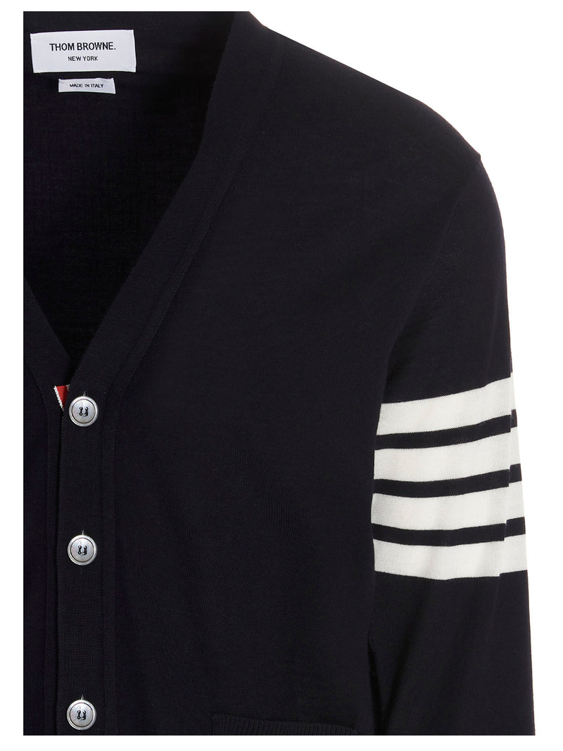 Thom Browne Blue Merino Wool Cardigan