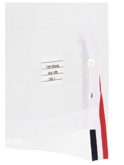 Polo en coton blanc Thom Browne