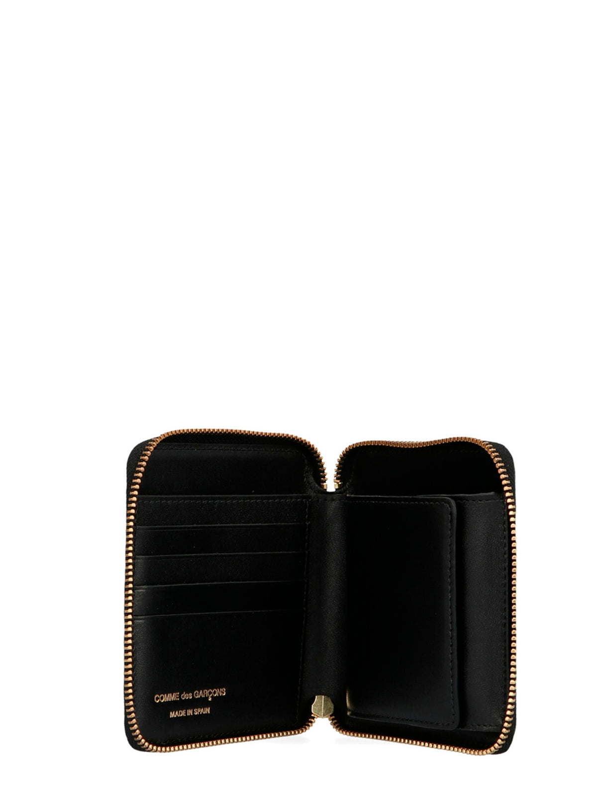 Portefeuille Comme Des Garçons en cuir de veau noir