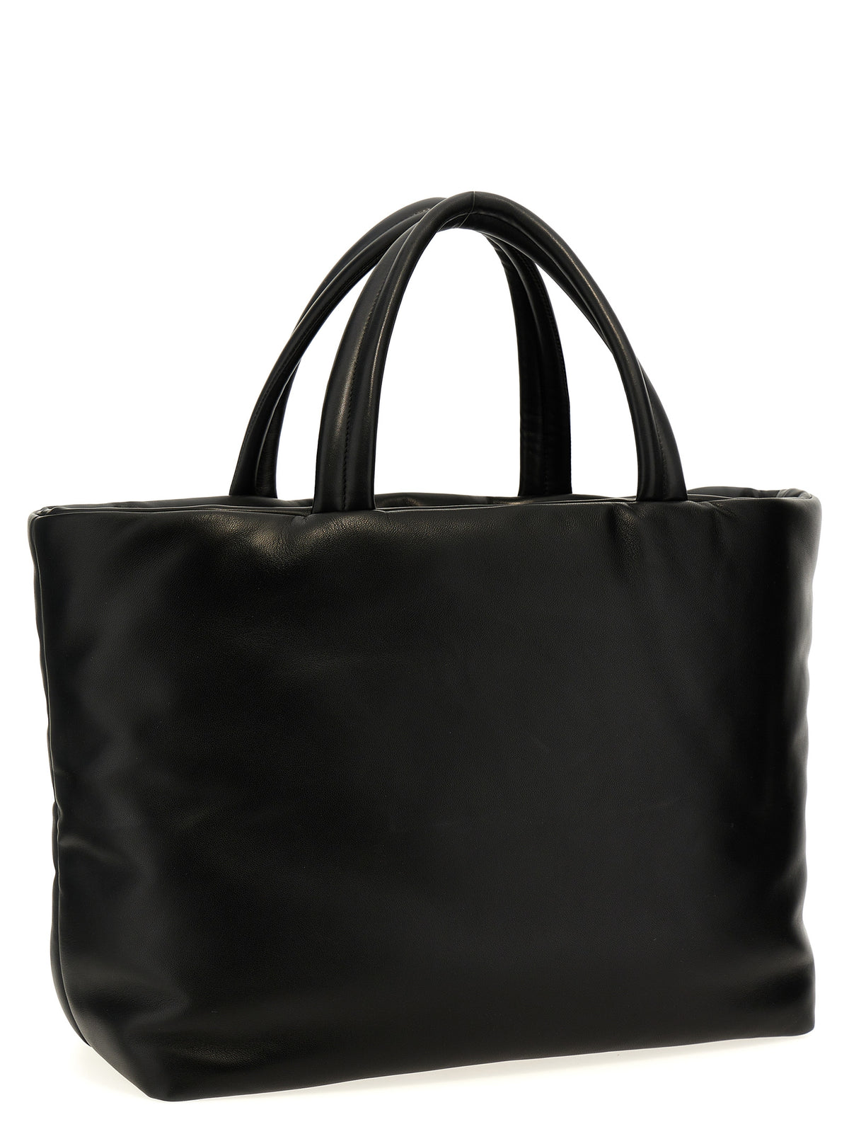 Sac cabas Saint Laurent en cuir d'agneau noir