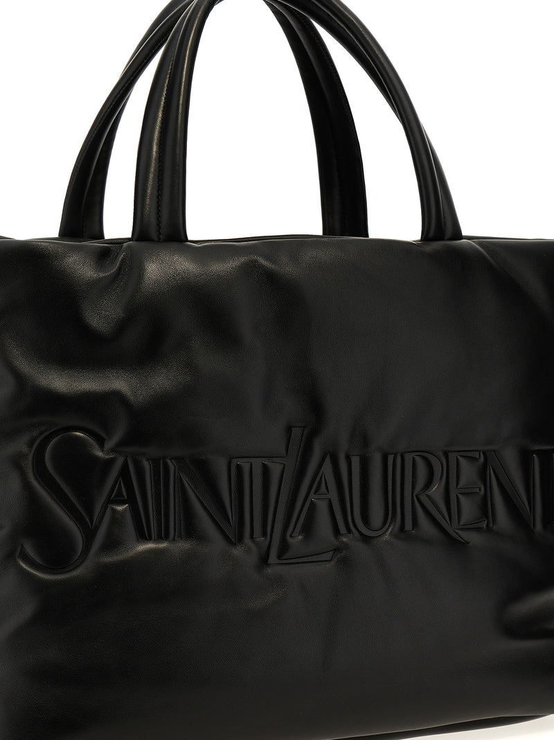 Saint Laurent Black Lamb Leather Tote Bag