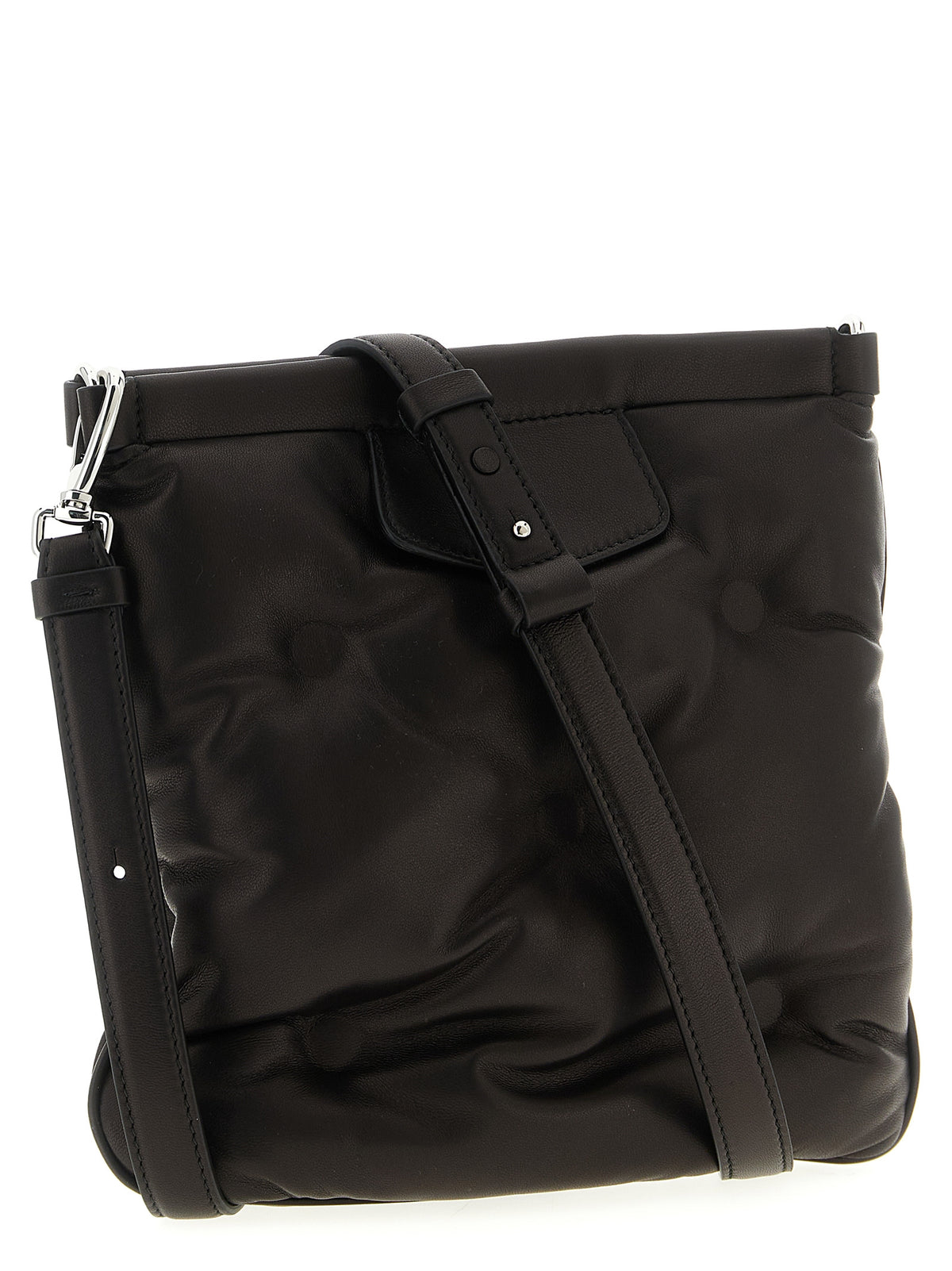 Sac bandoulière Maison Margiela noir en cuir d'agneau