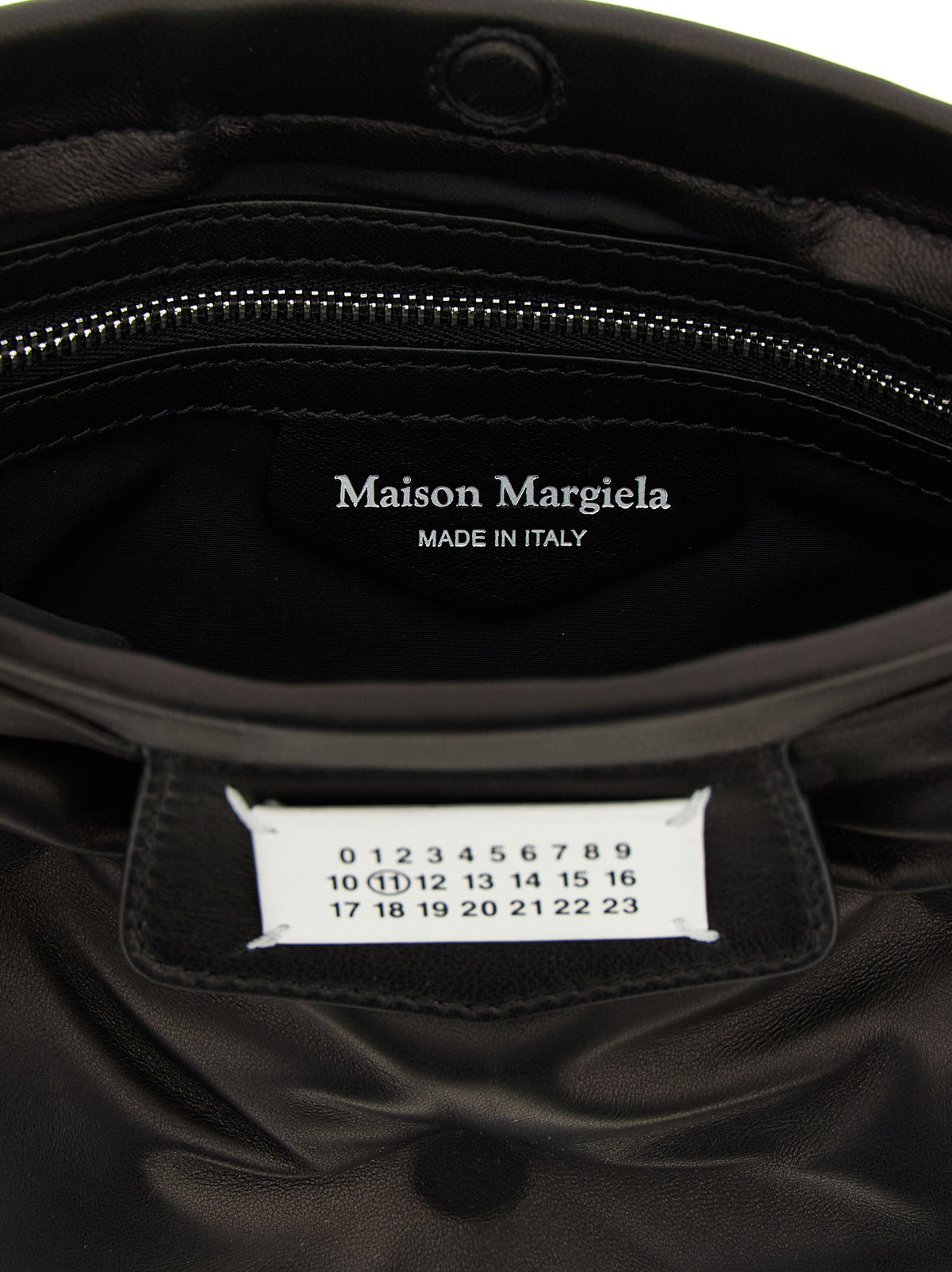Sac bandoulière Maison Margiela noir en cuir d'agneau