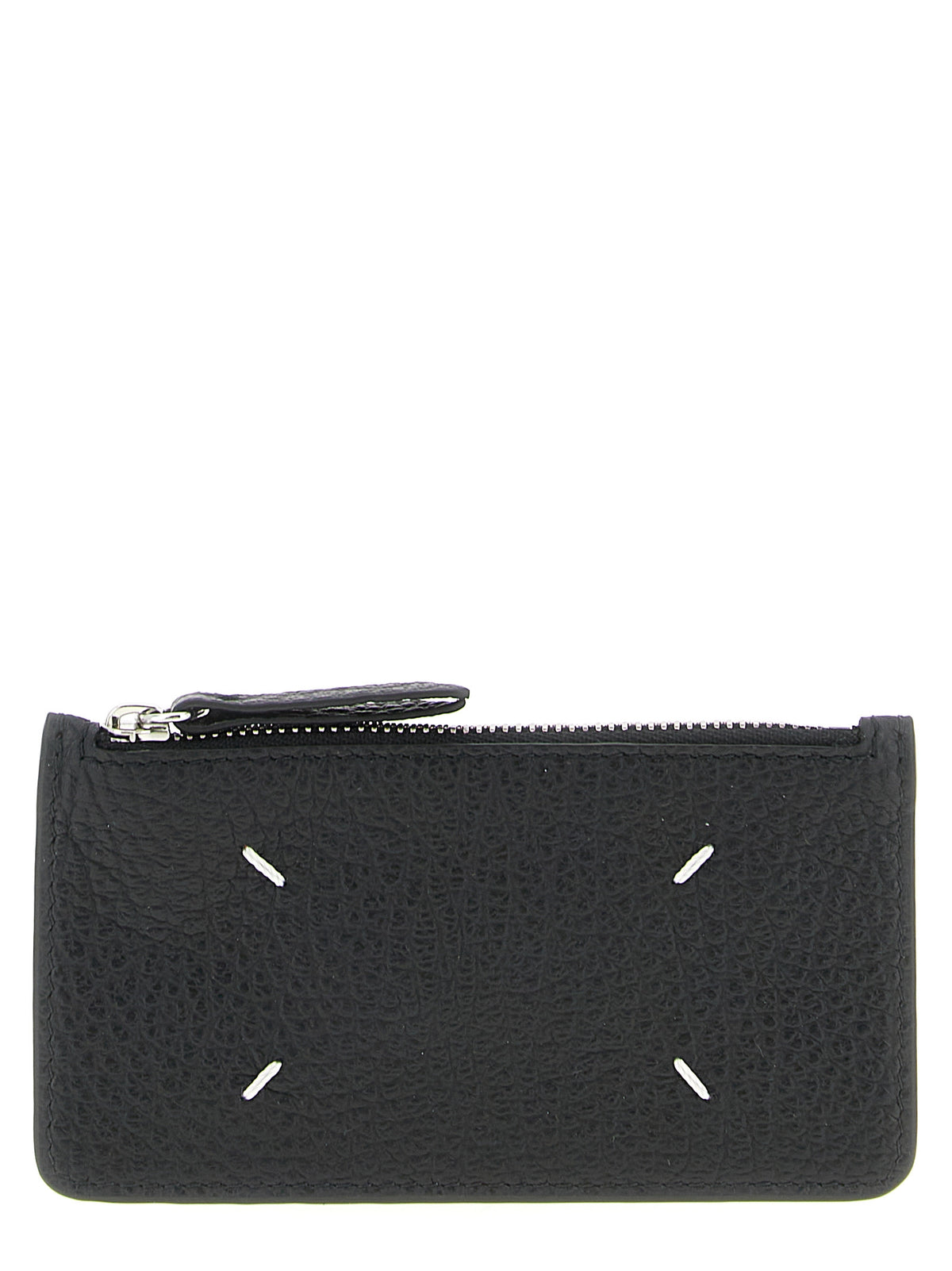 Porte-cartes en cuir de veau noir Maison Margiela