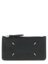 Porte-cartes en cuir de veau noir Maison Margiela