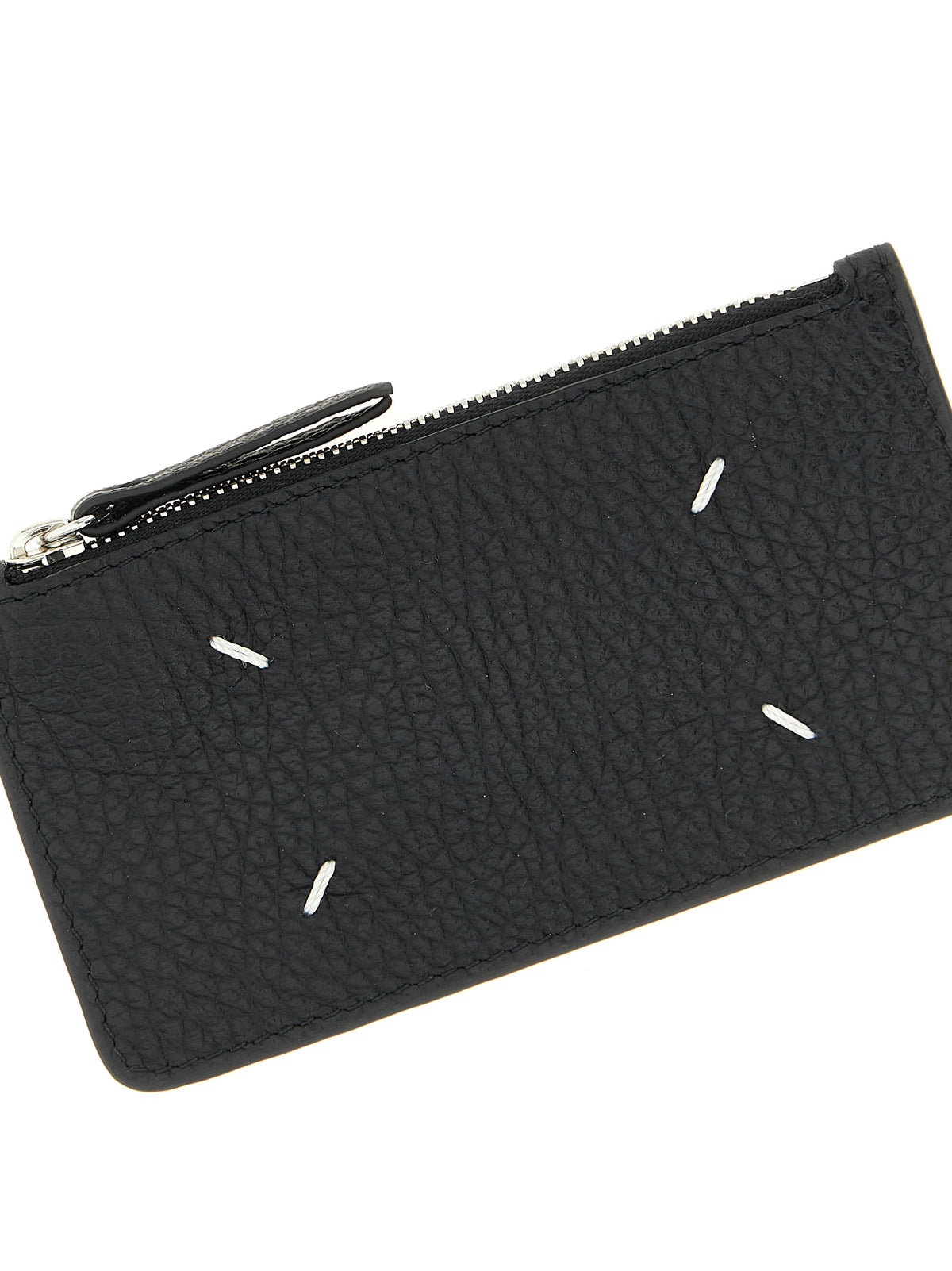 Porte-cartes en cuir de veau noir Maison Margiela