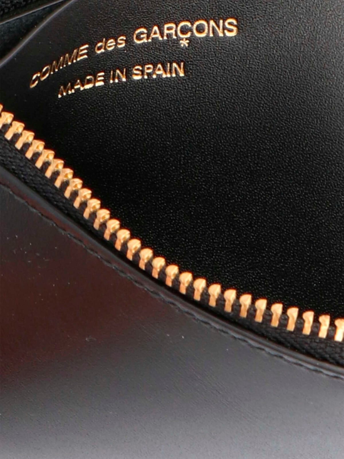Portefeuille Comme Des Garçons en cuir de veau noir