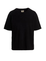 T-shirt noir en coton Khaite