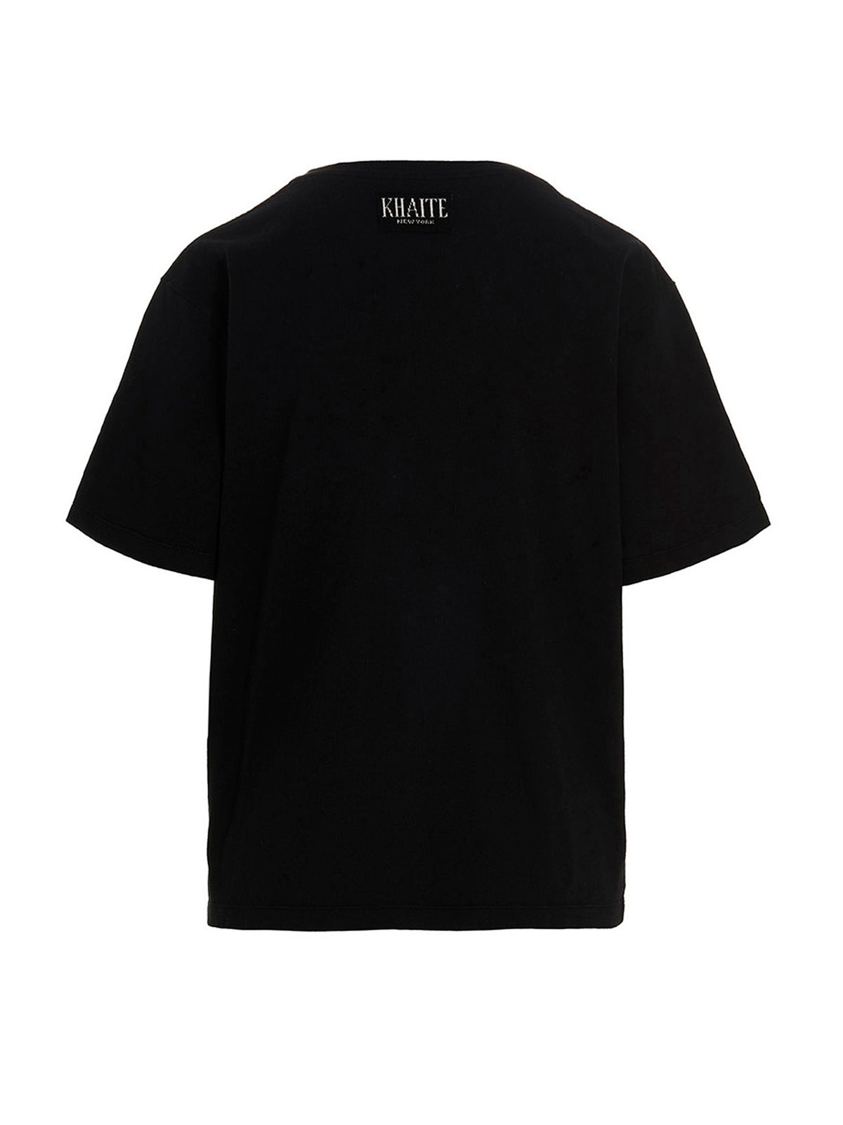 T-shirt noir en coton Khaite