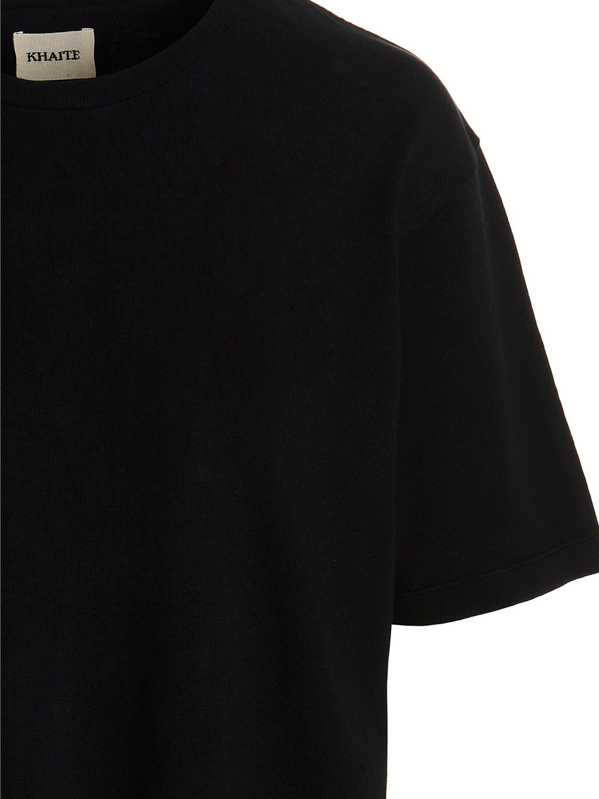 T-shirt noir en coton Khaite