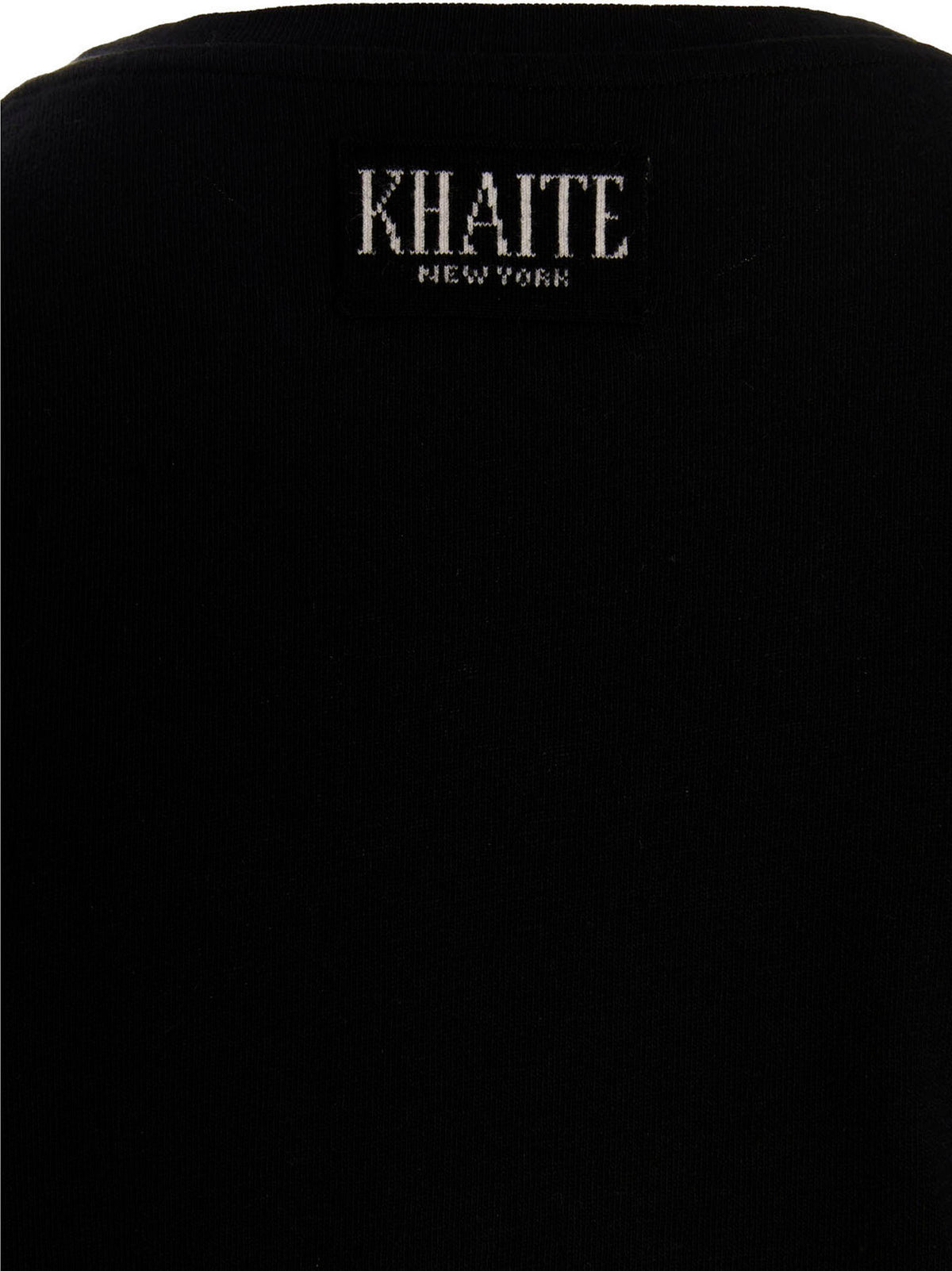 T-shirt noir en coton Khaite